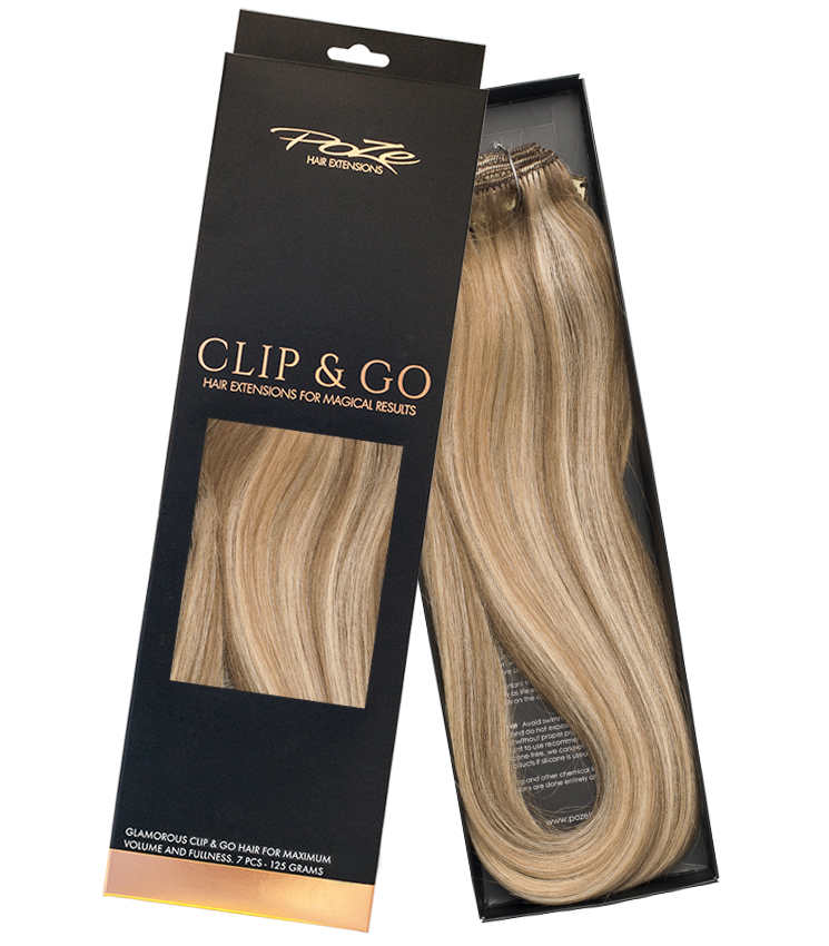Poze Standard Clip & Go Hair Extensions - 125g Ash Mix 8A/10NV - 40cm