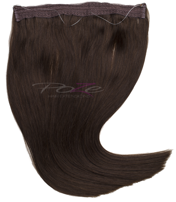 Poze Standard Wire & Clip Extensions - 130g Chocolate Brown 4B - 50cm