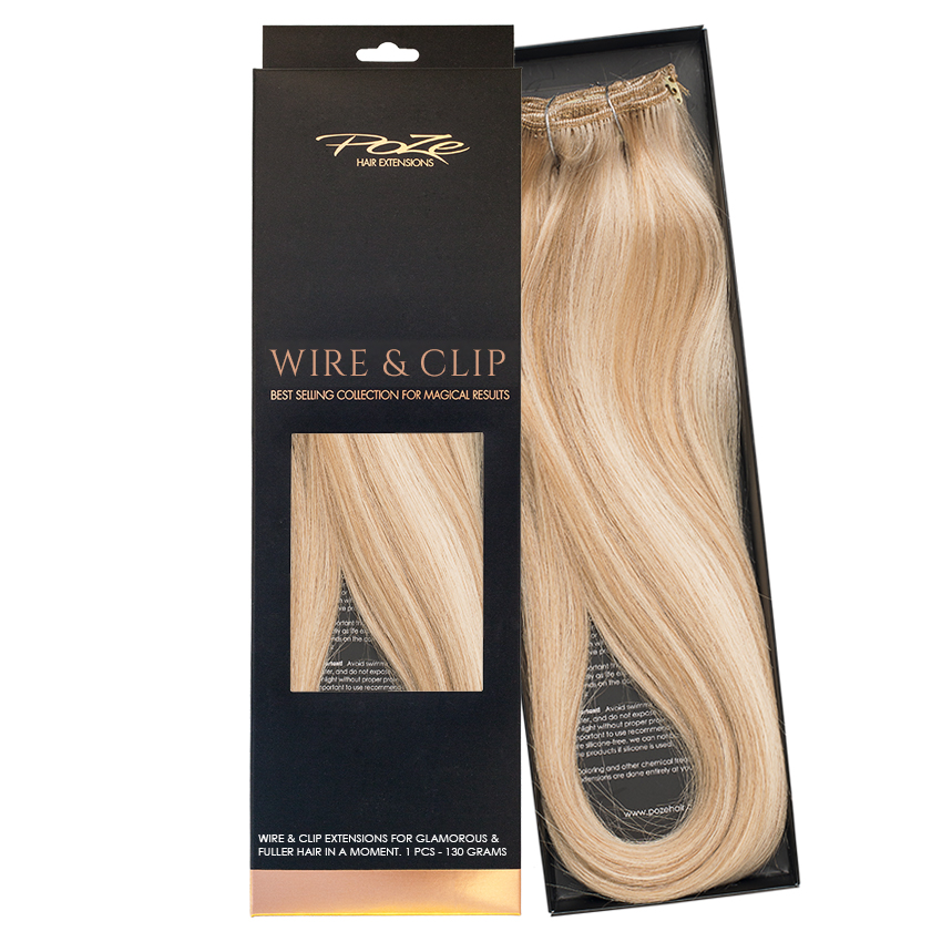 Poze Standard Wire & Clip Extensions - 130g Sunkissed Beige 12NA/10B - 50cm