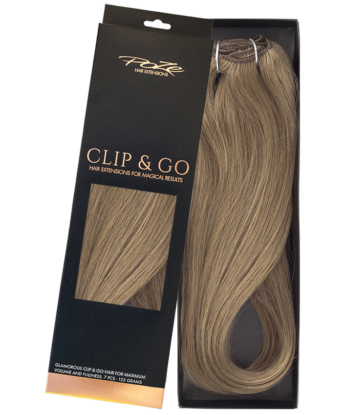 Poze Standard Clip & Go Hair Extensions - 125g Light Ash Brown 8A - 40cm