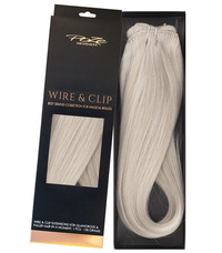 Poze Standard Äkta Löshår Wire & Clip - 130g Dirty Titanium Mix 10BS/12AS - 50cm