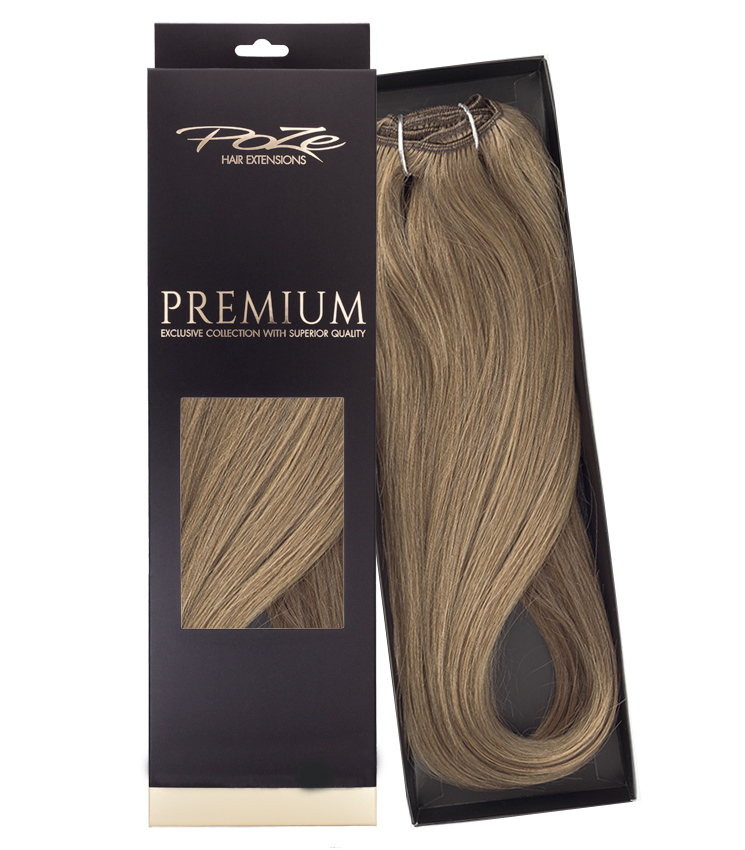 Poze Premium Hair Weft - 110g Light Ash Brown 8A - 50cm