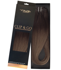 Poze Standard Clip & Go Pidennykset - 125g Riche Brown Balayage T5 - 50cm