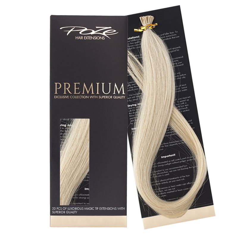 Poze Premium Magic Tip Extensions Pure Blonde 12A - 50cm