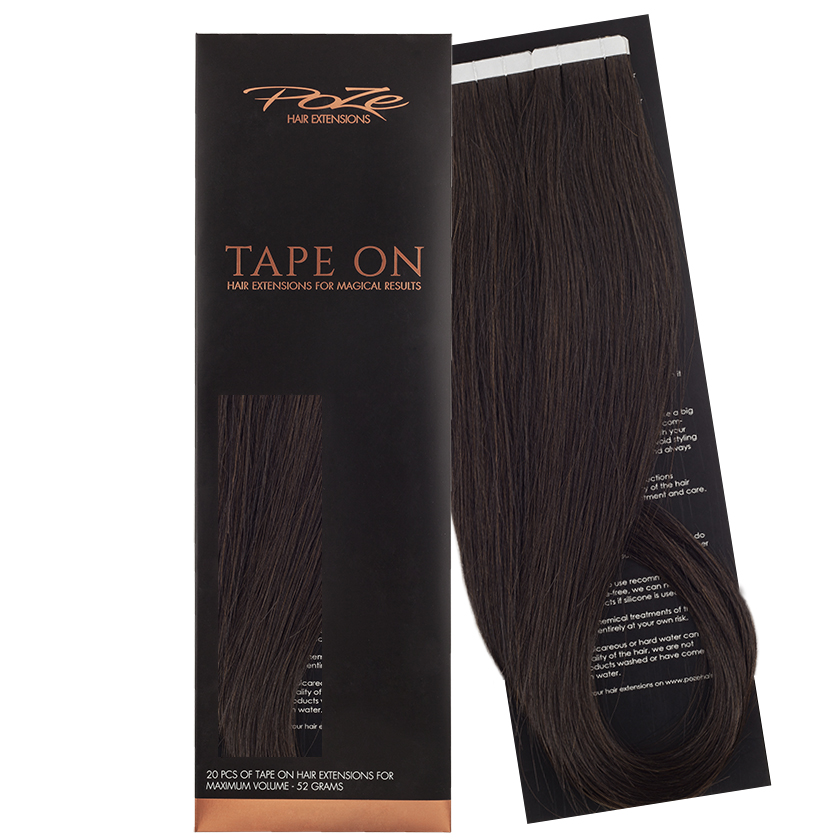 Poze Standard Tape On Extensions - 52g Dark Espresso Brown 2B - 40cm