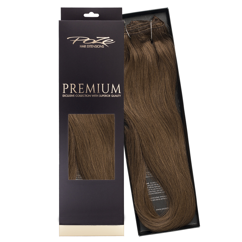 Poze Premium Hair Weft - 110g 6B Lovely Brown - 40cm