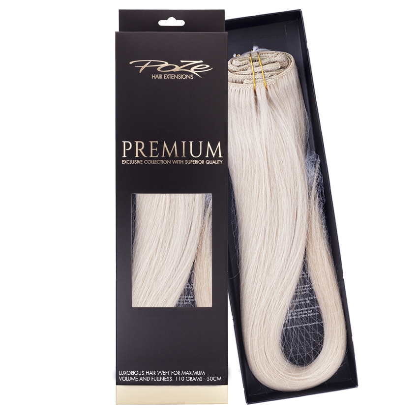 Poze Premium Hair Weft - 110g 12NA Platinum - 40cm