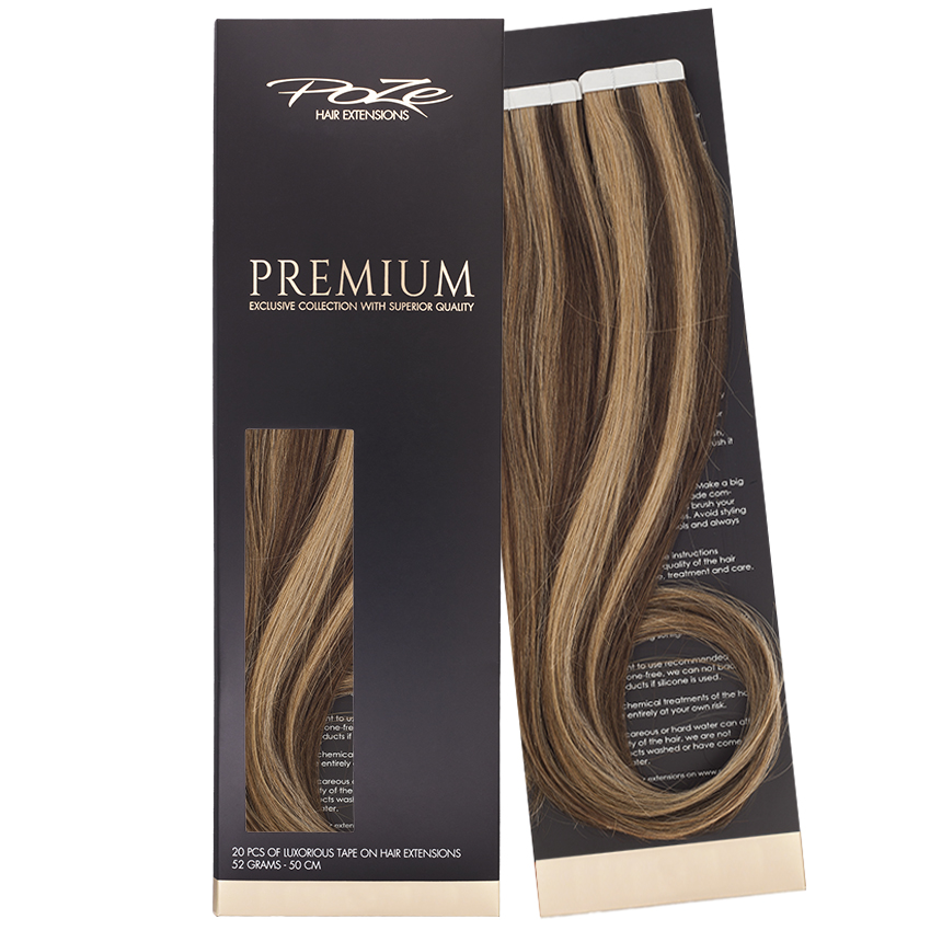 Poze Premium Tape On Hair Extensions - 52g 4B/9G Chocco Cola - 40cm