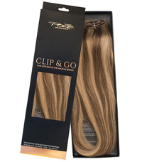 Poze Standard Äkta Löshår Clip & Go - 125g Sandy Brown Mix 10B/7BN - 60cm