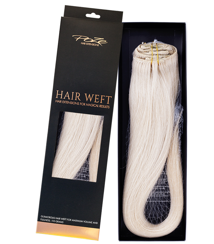 Poze Standard Hairweft - 110g Pure Blonde 12A - 60cm