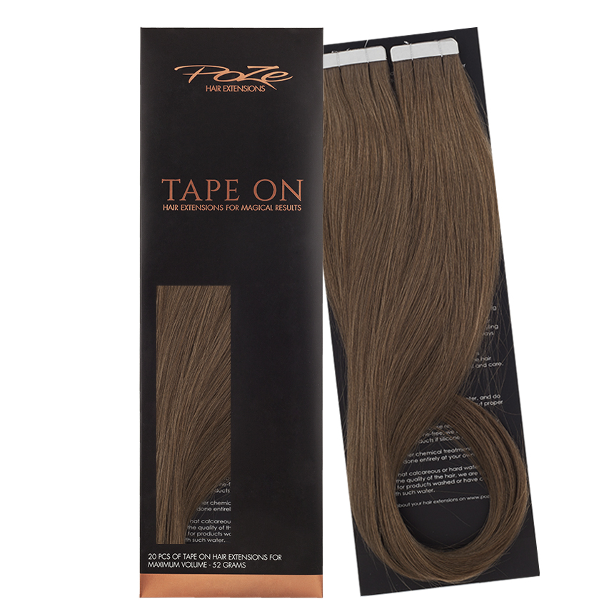 Poze Standard Tape On Extensions - 52g Cool Brown 7NV - 50cm