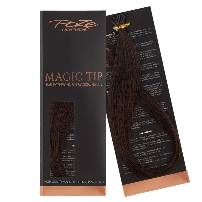 Poze Standard Magic Tip Extensions Chocolate Brown 4B - 50cm