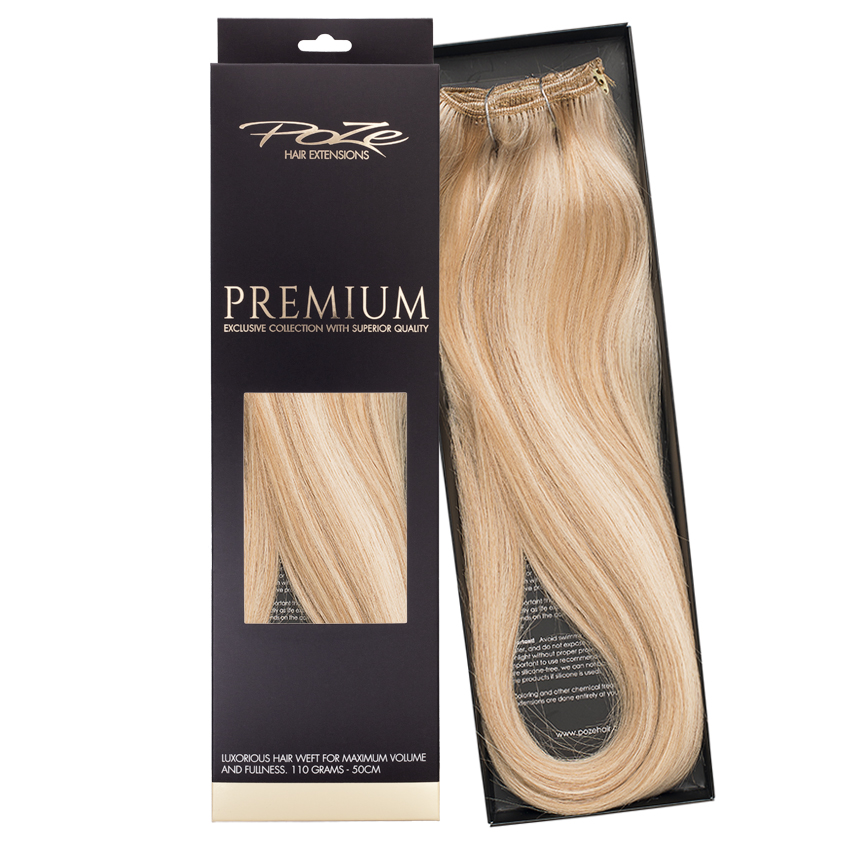 Poze Premium Hair Weft - 110g 12NA/10B Sunkissed Beige - 60cm