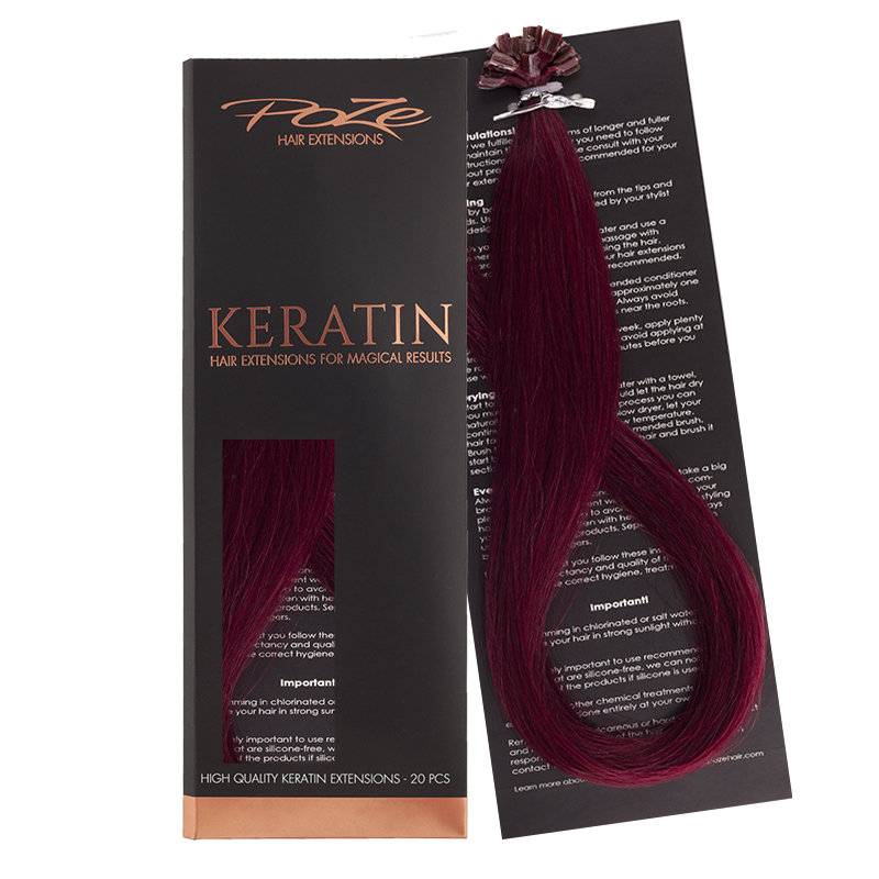 Poze Standard Keratin Extensions  Red Passion 5RV - 40cm