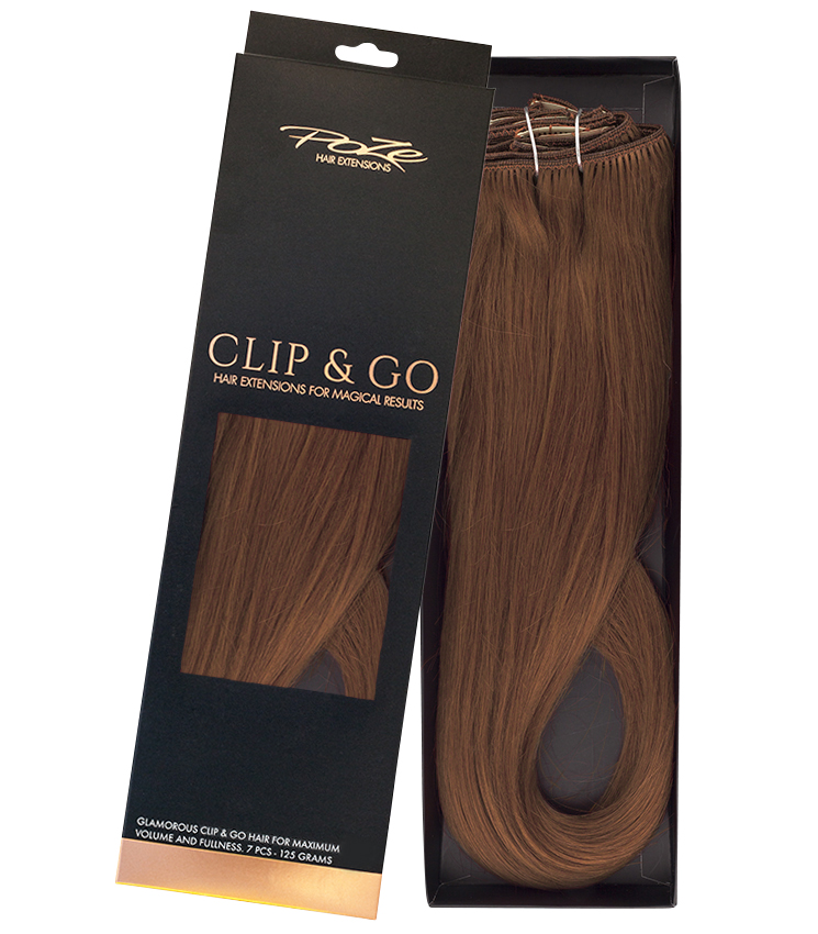 Poze Standard Äkta Löshår Clip & Go - 110g Golden Honey 8BG - 50cm