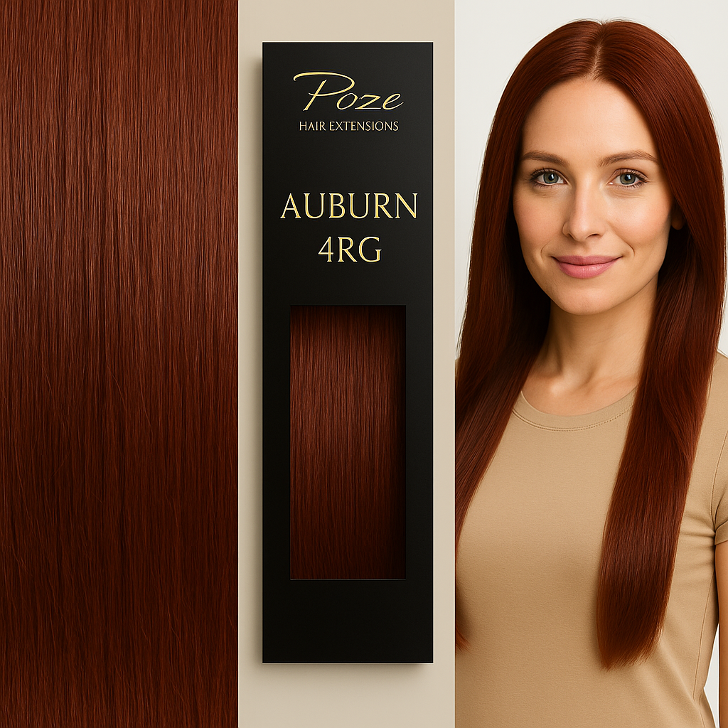 Poze Standard Hårträns Hårförlängning - 110g Auburn 4RG - 50cm