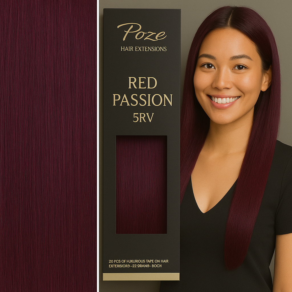 Poze Premium Clip & Go Löshår - 125g Red Passion 5RV - 50cm
