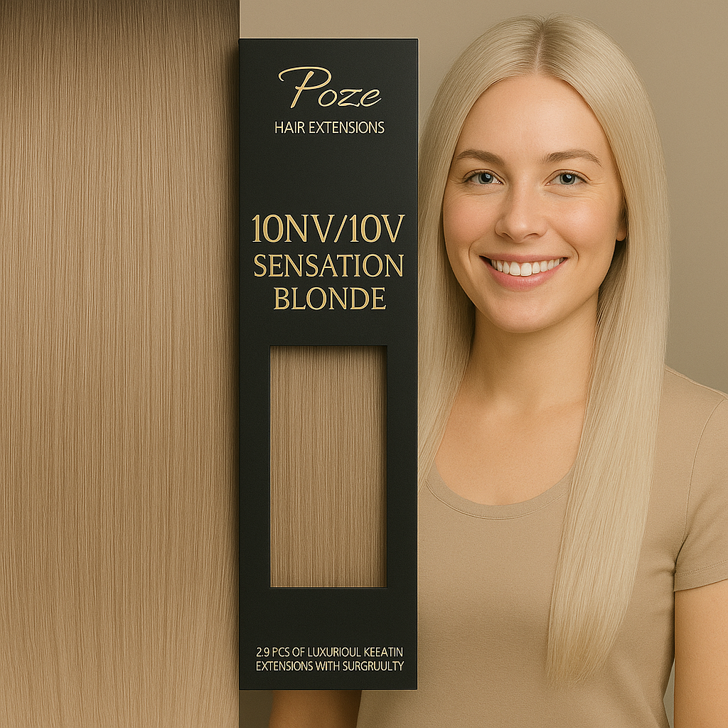 Poze Premium Clip & Go Löshår - 125g 10NV/10V Sensation Blonde - 40cm