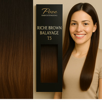 Poze Standard Tape On Extensions - 50g Riche Brown Balayage T5 - 50cm